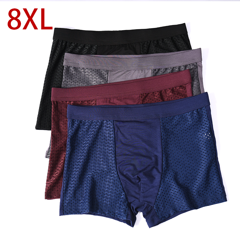 L-8XL Plus Banboo Fiber Men ชุ - Boxer Shorts Modal บทวิจารณ์และราคา