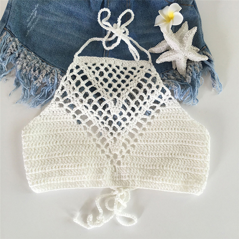 เซ็กซี่ Boho ถัก Camisole Crop - Suspender Tank Top บทวิจารณ์และราคา