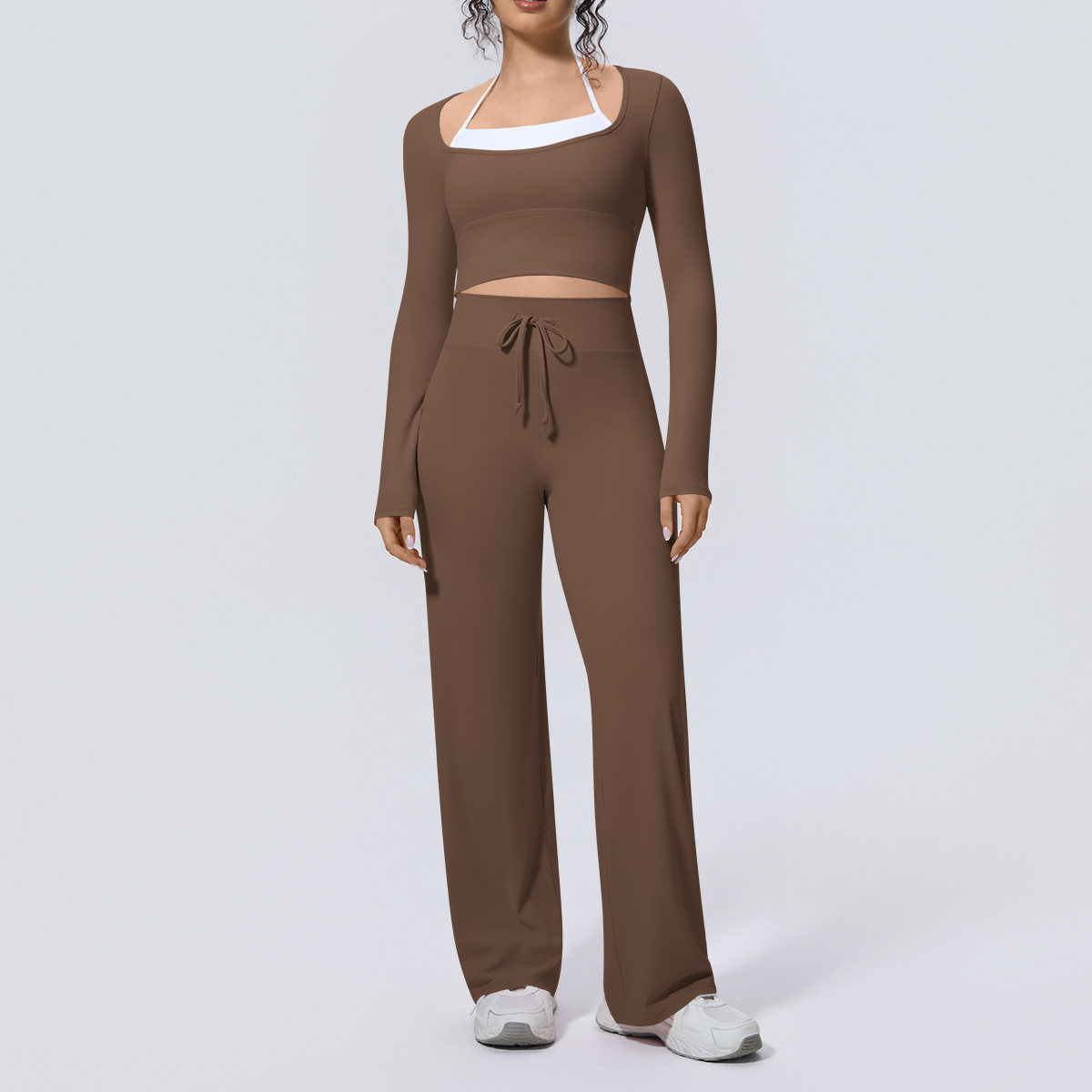 ชุดโยคะผู้หญิง 2 ชิ้น เสื้อครอ - Compression Long Pant บทวิจารณ์และราคา